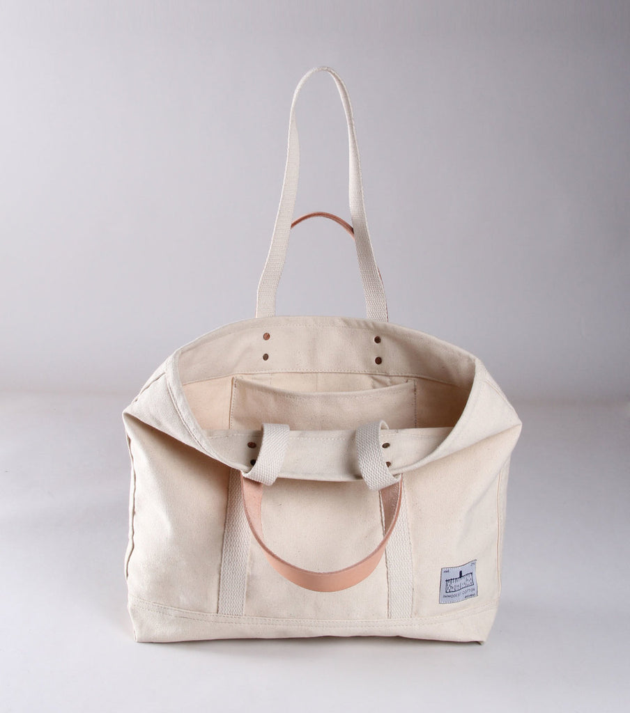 EAST-WEST COTTON CANVAS TOTE - CASUAL to FANCY