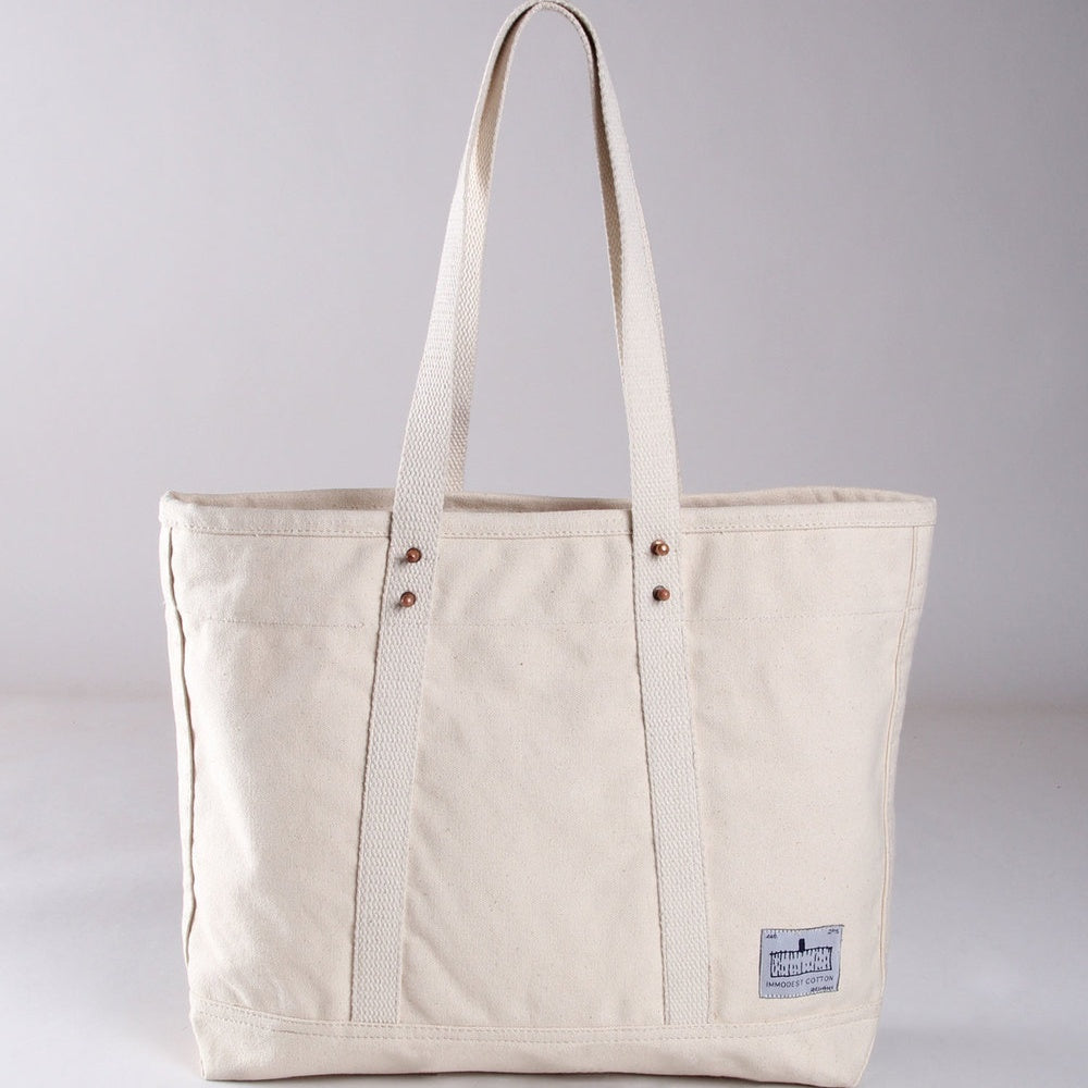 EAST-WEST COTTON CANVAS TOTE - CASUAL to FANCY