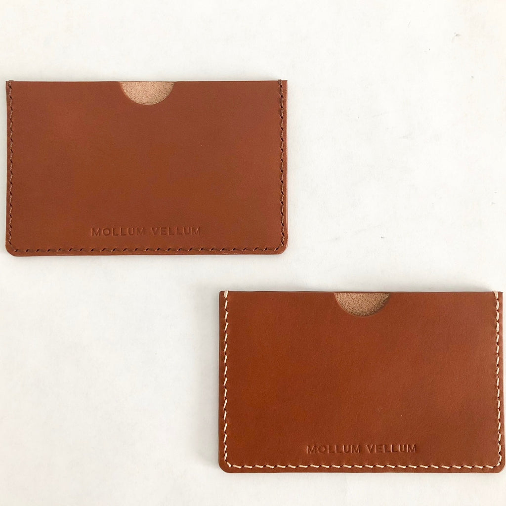 SIMPLY ALMOND LEATHER CARD CASE - CASUAL to FANCY