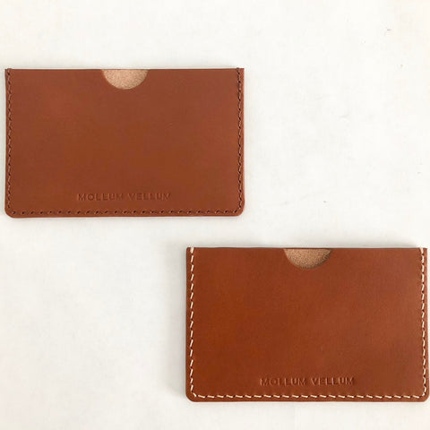 SIMPLY ALMOND LEATHER CARD CASE - CASUAL to FANCY