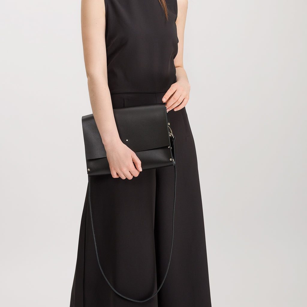 LEATHER RIVET CLUTCH - CASUAL to FANCY