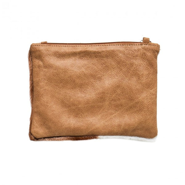 LEATHER CLUTCH BAG MADE WITH CALF HAIR FOR WOMEN | CASUAL to FANCY