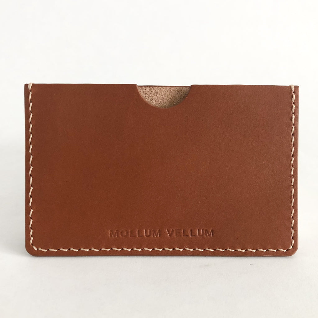 SIMPLY ALMOND LEATHER CARD CASE - CASUAL to FANCY