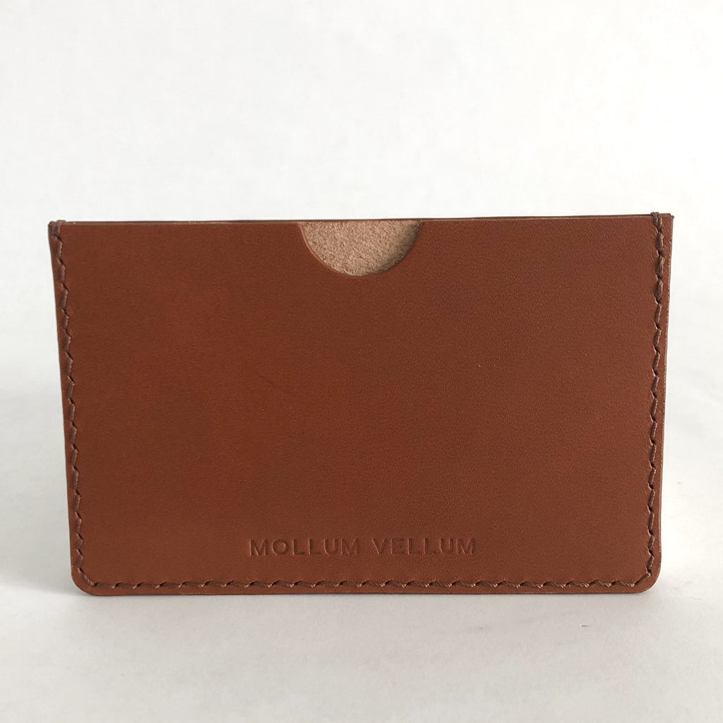 SIMPLY ALMOND LEATHER CARD CASE - CASUAL to FANCY