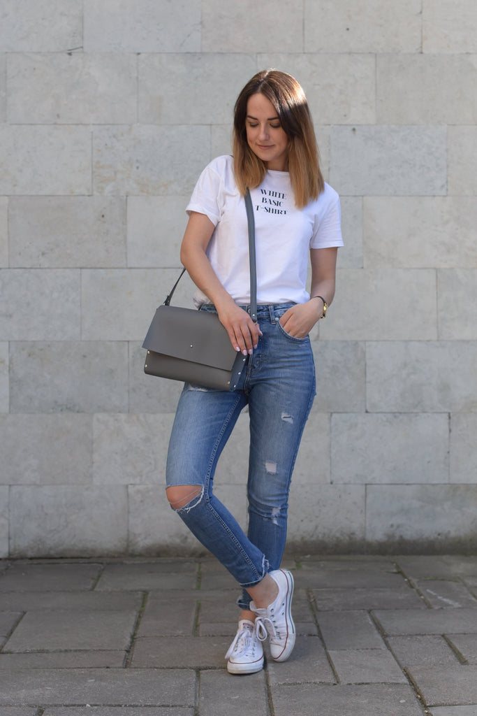 LEATHER RIVET CLUTCH - CASUAL to FANCY