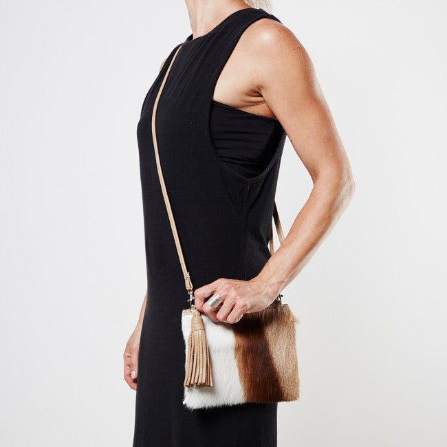 CAMILLA GENUINE CALF HAIR CLUTCH - CASUAL to FANCY