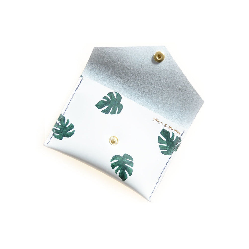 PLAID LEATHER CARD CASE - CASUAL to FANCY