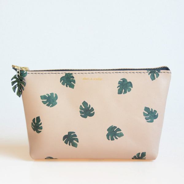 LEATHER COSMETIC POUCH - CASUAL to FANCY